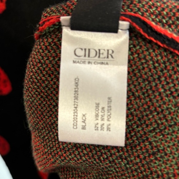 CIDER Sz 0XL Dress Polo Style Collar Strawberry Pattern Knit Short Sleeve NEW - Picture 9 of 10